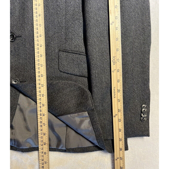 Jos A Bank 1905 41R Slim Charcoal Gray Twill Blazer Sport Suit Jacket - Picture 13 of 16